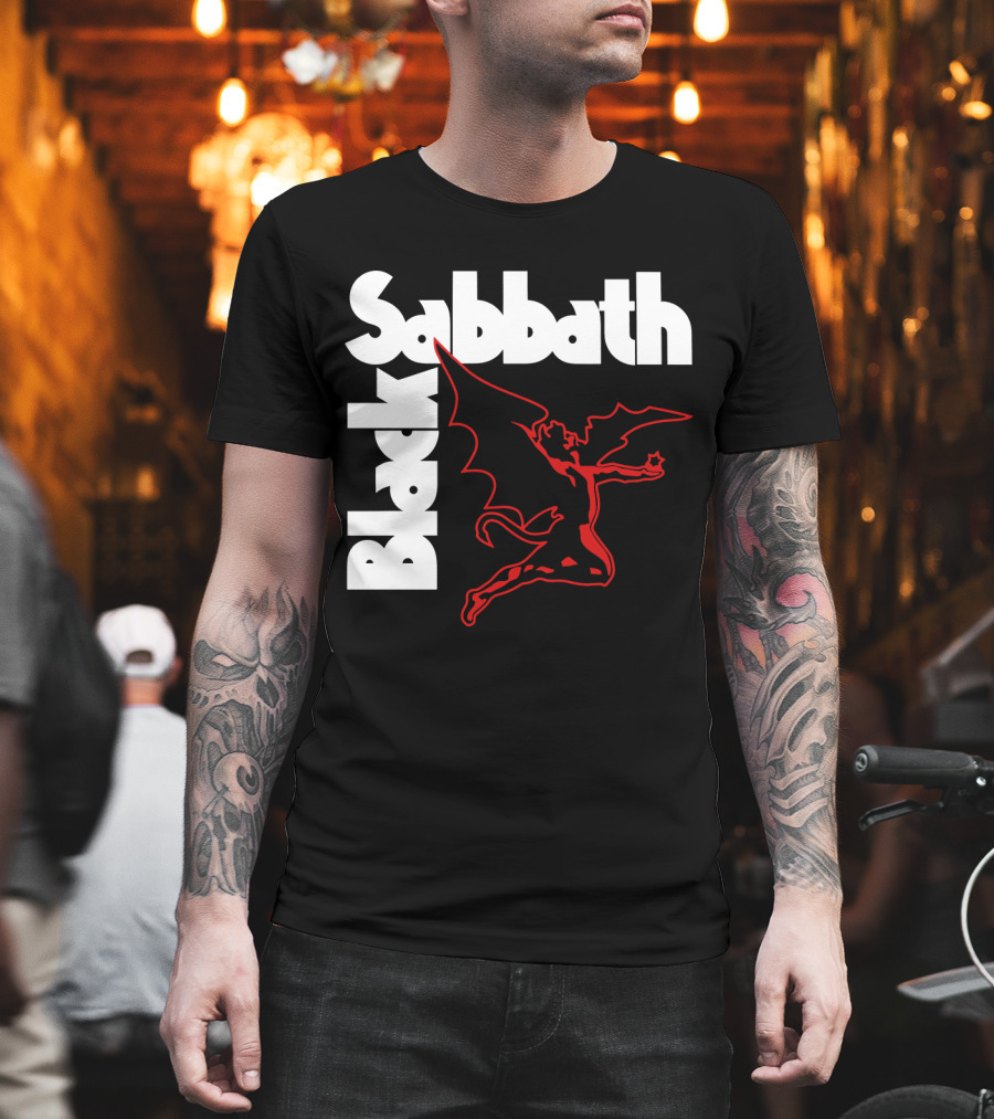 Black Sabbath Devil Logo Retro T-Shirt