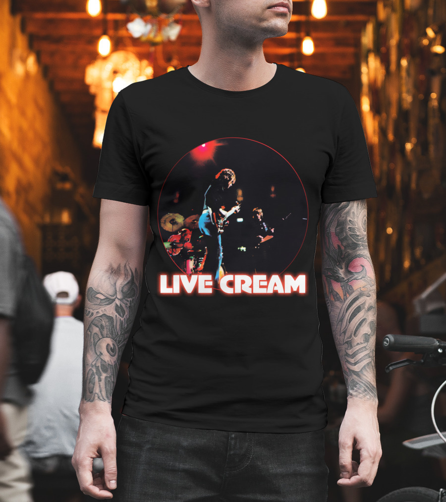Live Cream Concert Performance Circular Visual T-Shirt