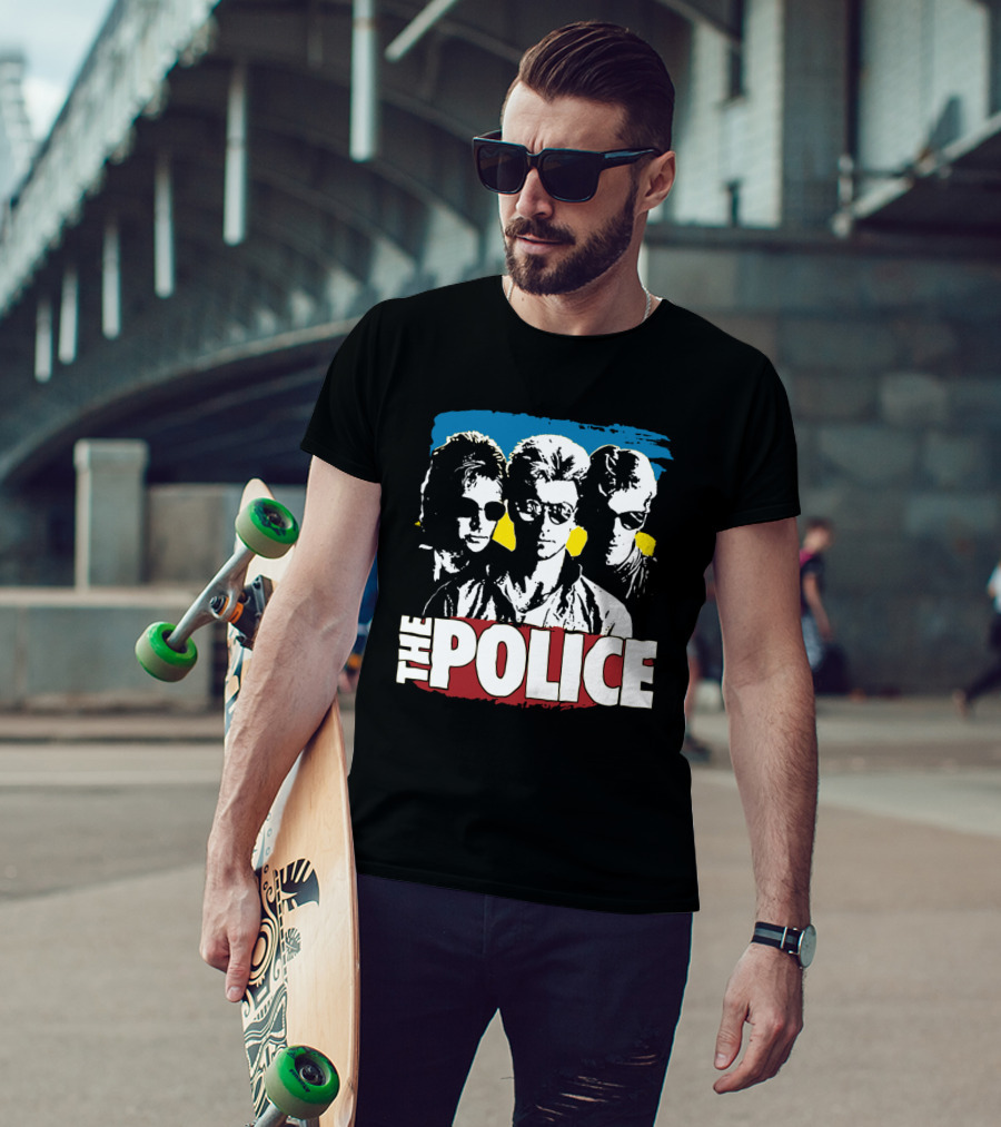 The Police Band Retro Style Silhouette T-Shirt