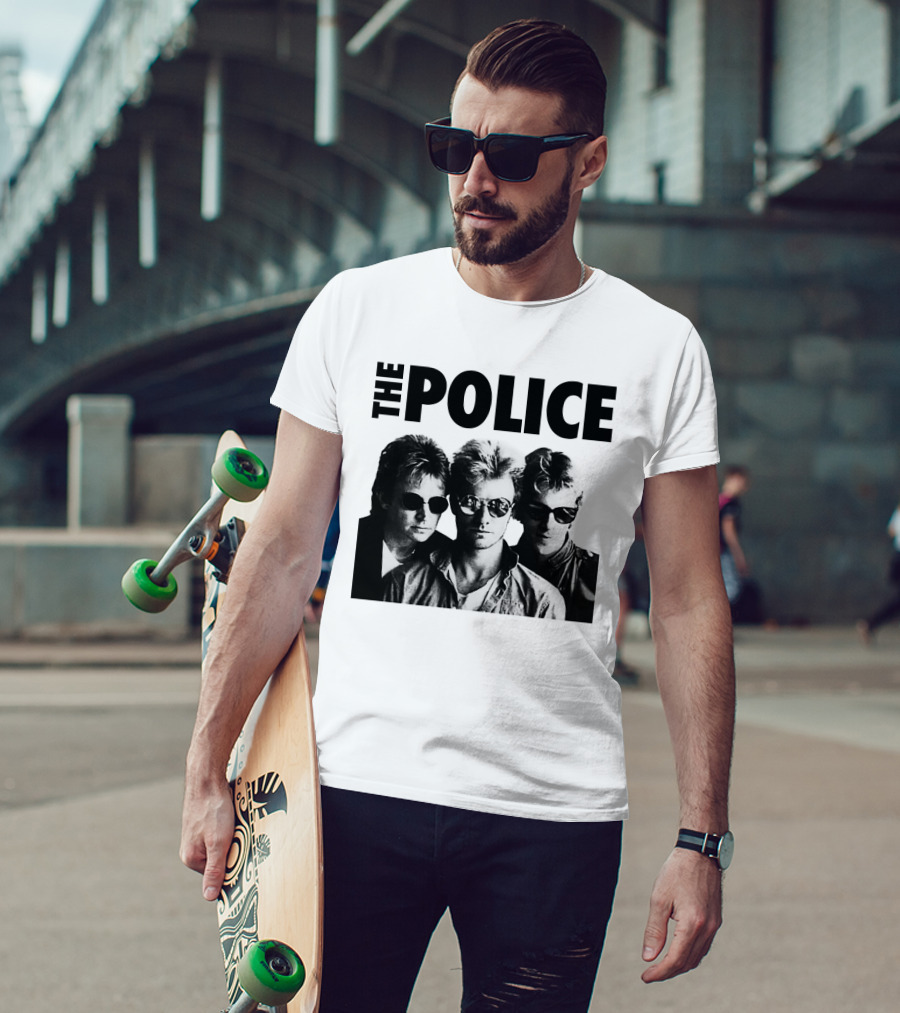 The Police Band Black And White Photo Tp T-Shirt