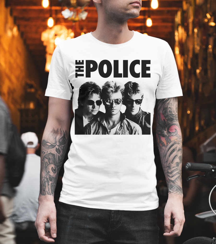 The Police Band Black And White Photo Tp T-Shirt