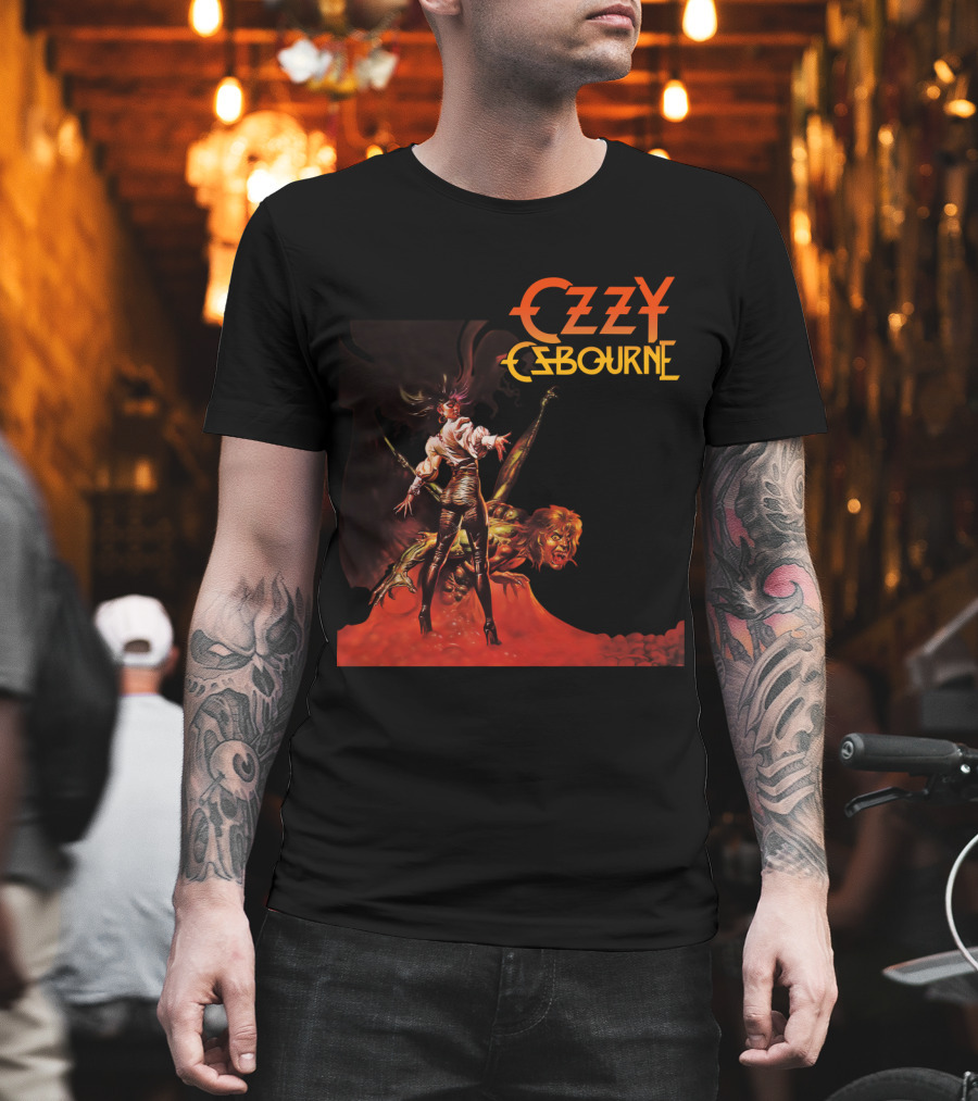 Ozzy Osbourne Bark At The Moon Retro Metal Art T-Shirt