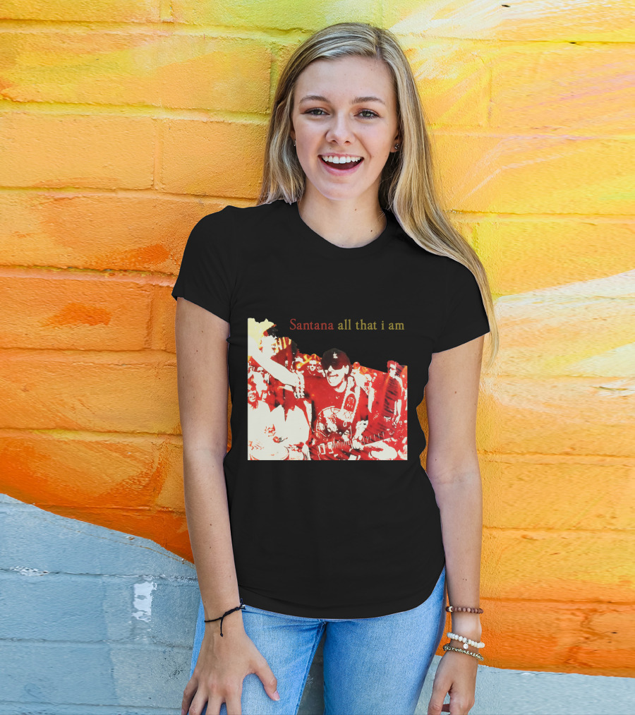 Santana All That I Am Red And White Guitarist T-Shirt