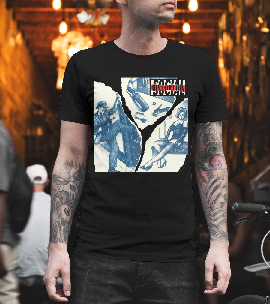 Social Distortion Gangster And Femme Fatale Vintage Scene T-Shirt