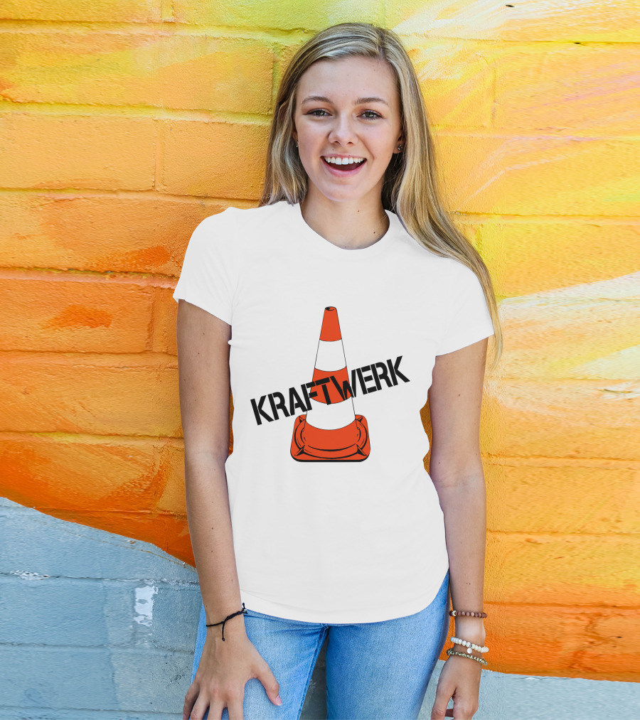 Kraftwerk Highway Traffic Cone Retro T-Shirt