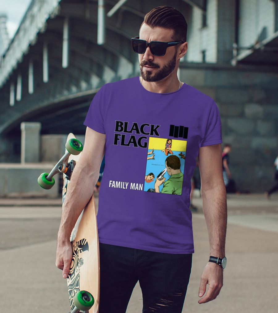 Black Flag Family Man - Nervous 23-1983 T-Shirt