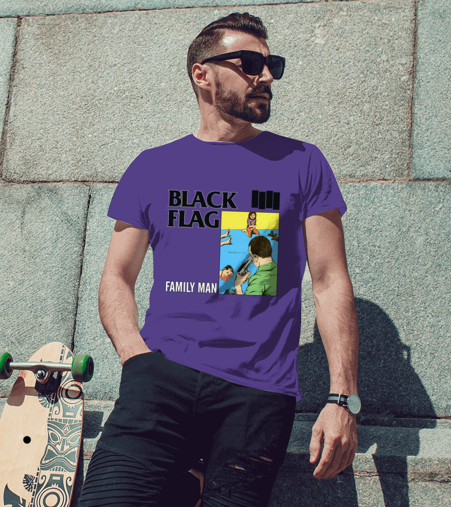 Black Flag Family Man - Nervous 23-1983 T-Shirt