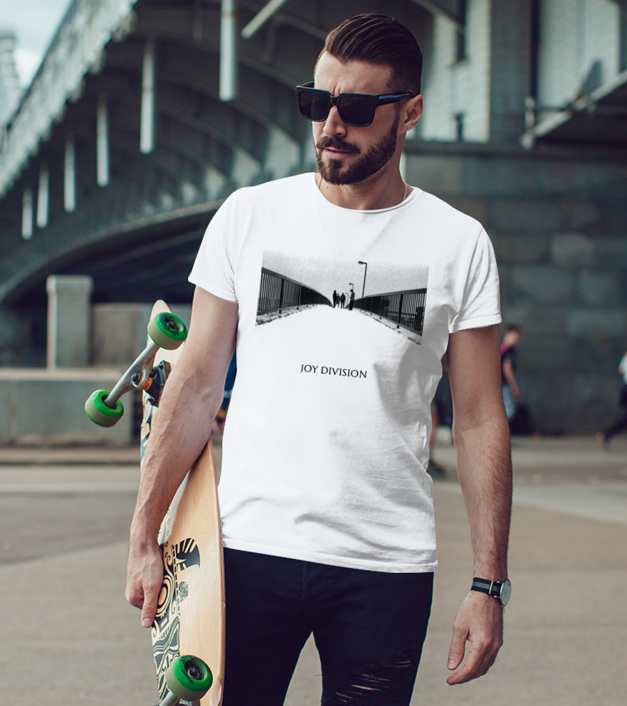 Joy Division Unknown Pleasures Bridge Scene T-Shirt