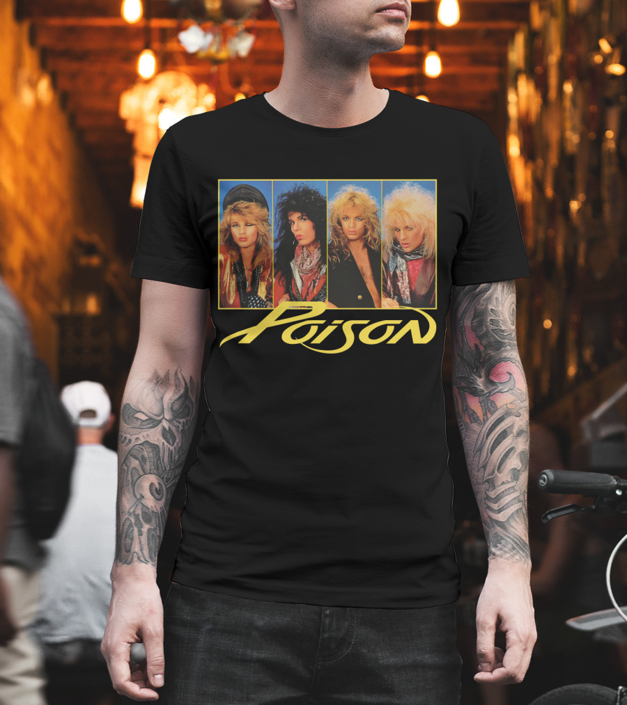 Poison Band Members 80S Glam Metal T-Shirt
