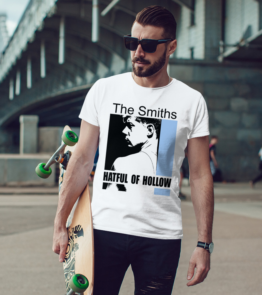The Smiths Hatful Of Hollow Album Cover Art Black And Blue Silhouette T-Shirt