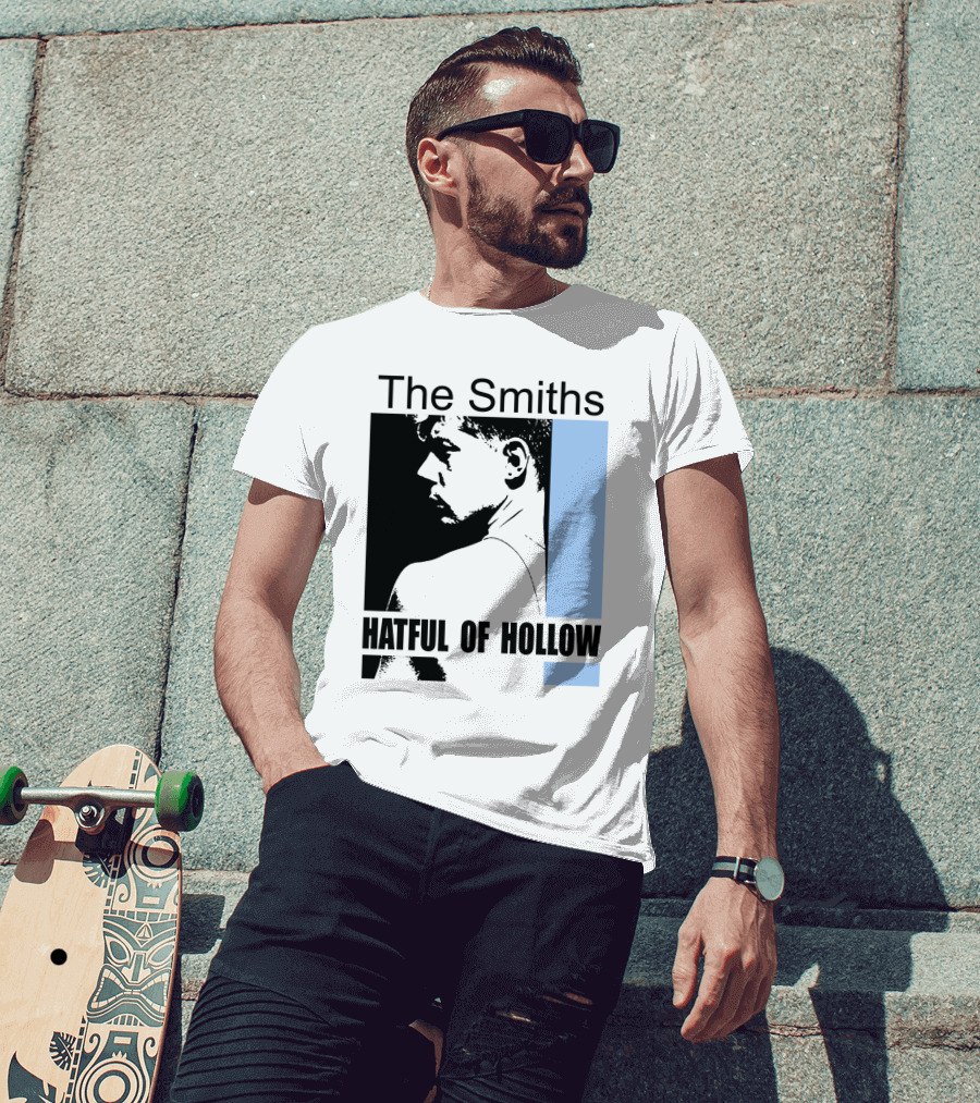 The Smiths Hatful Of Hollow Album Cover Art Black And Blue Silhouette T-Shirt
