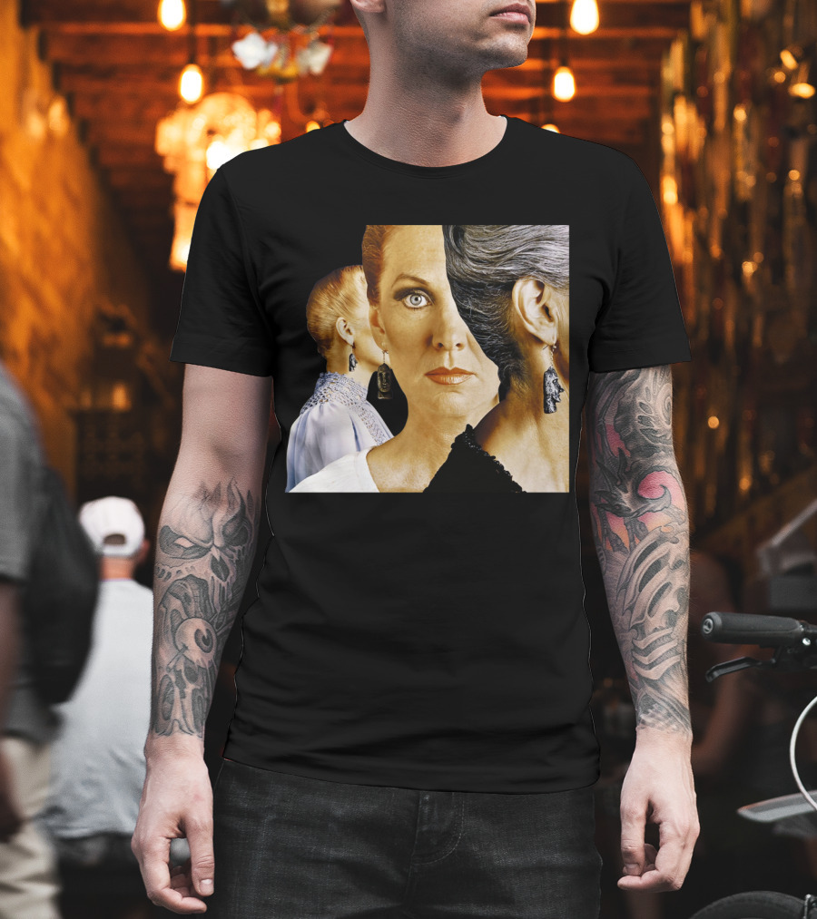 Surreal Split Face Portrait Fashion T-Shirt