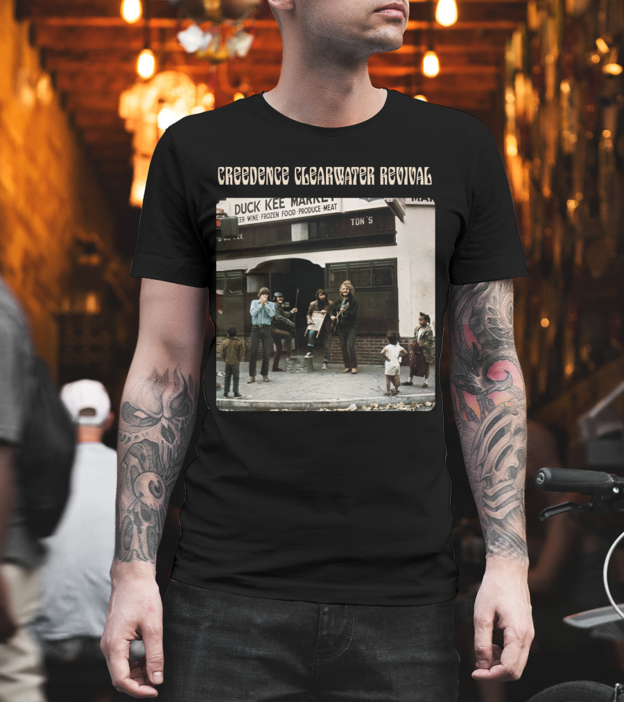 Creedence Clearwater Revival Street Performance Scene At Duck Kee Market T-Shirt
