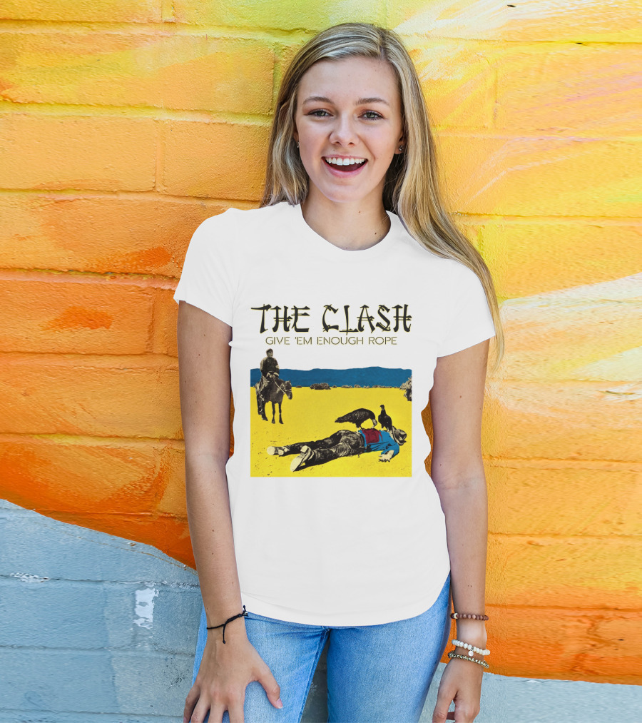 The Clash Give 'Em Enough Rope Album Cover Art With Desert Scene T-Shirt