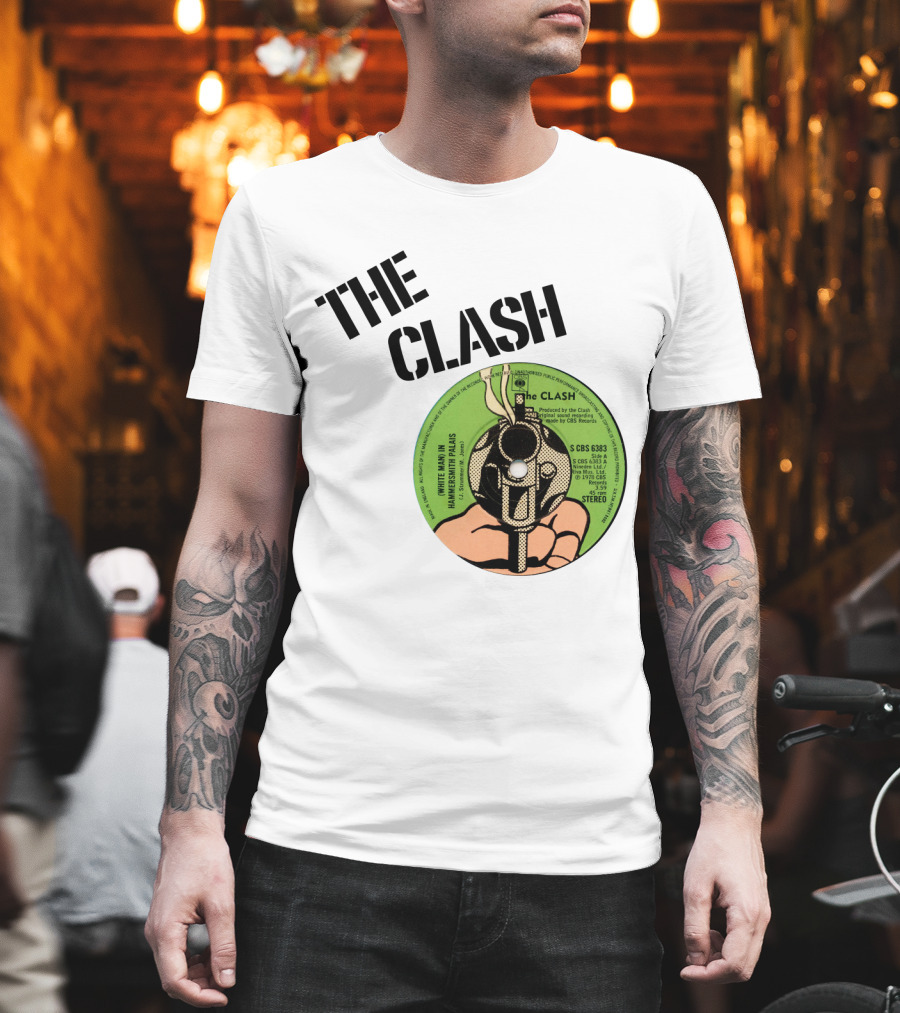 The Clash White Man In Hammersmith Palais Record Label T-Shirt