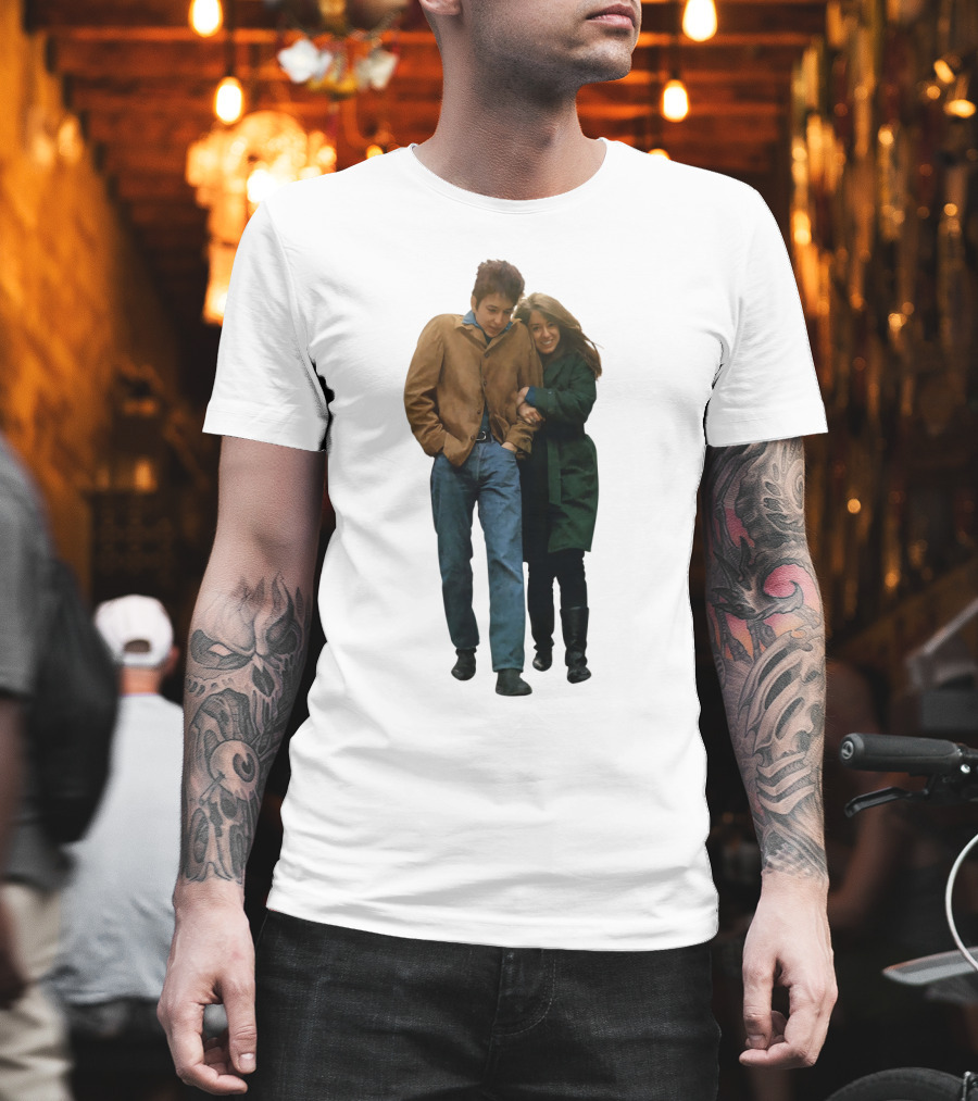 Bd Freewheelin' Couple Stroll 1960S Vintage Style T-Shirt
