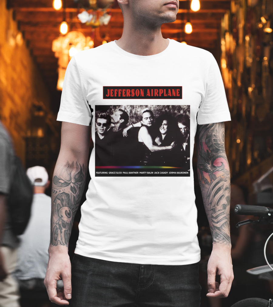 Jefferson Airplane Featuring Grace Slick Paul Kantner Marty Balin Jack Casady Jorma Kaukonen T-Shirt