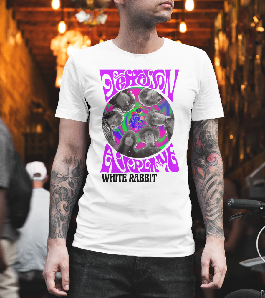 Jefferson Airplane White Rabbit Psychedelic Album Cover T-Shirt