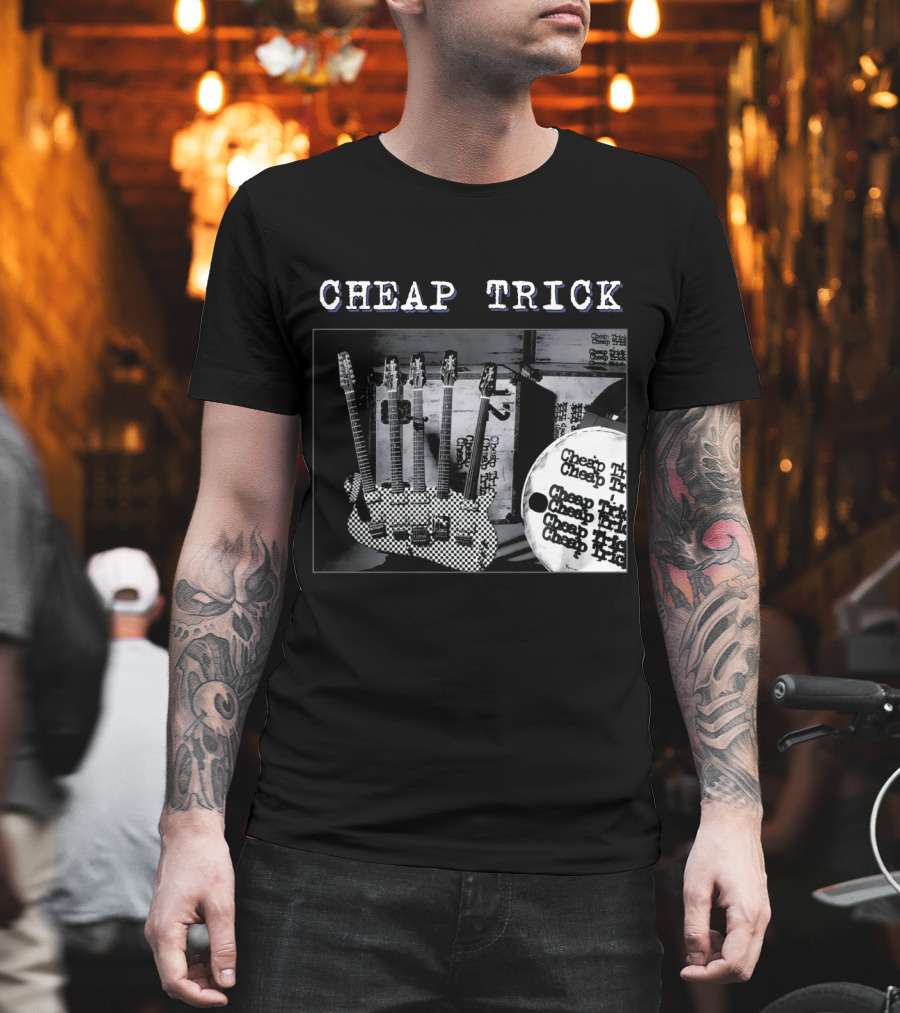Cheap Trick Guitar And Drum Set T-Shirt