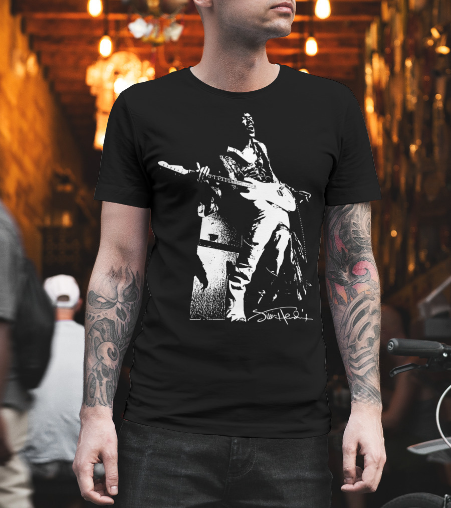 Jimi Hendrix Signature Electric Guitar Performance T-Shirt