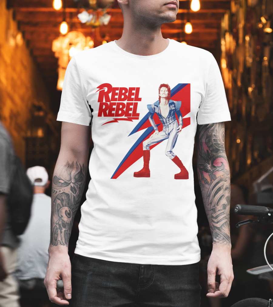 Rebel Rebel Iconic Lightning Bold Style T-Shirt