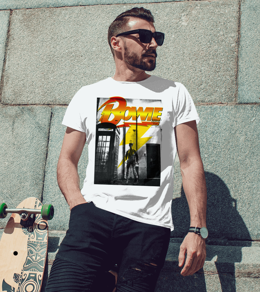 Bowie Norman Couture Furs Telephone Box Lightning Bolt T-Shirt