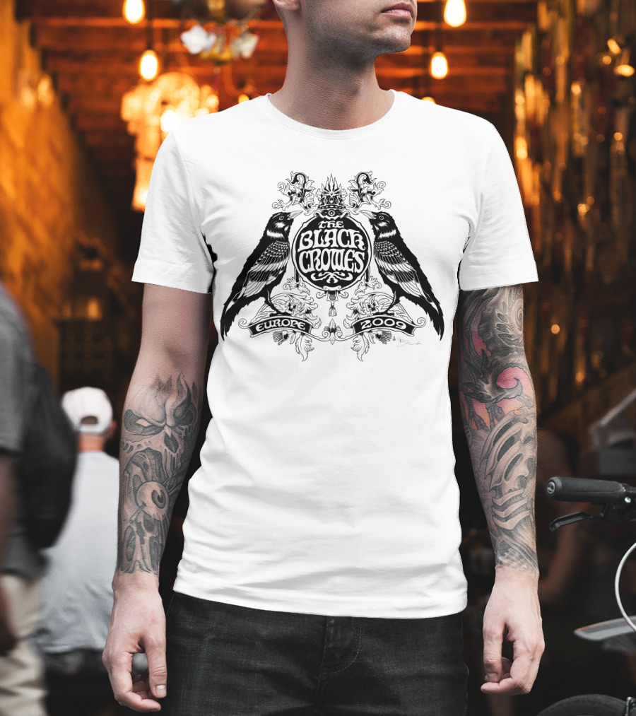The Black Crowes Europe 2009 Tour Crest T-Shirt