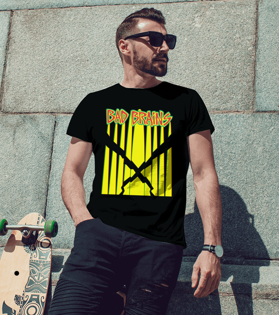 Bad Brains Yellow Stripes With Red And Green T-Shirt