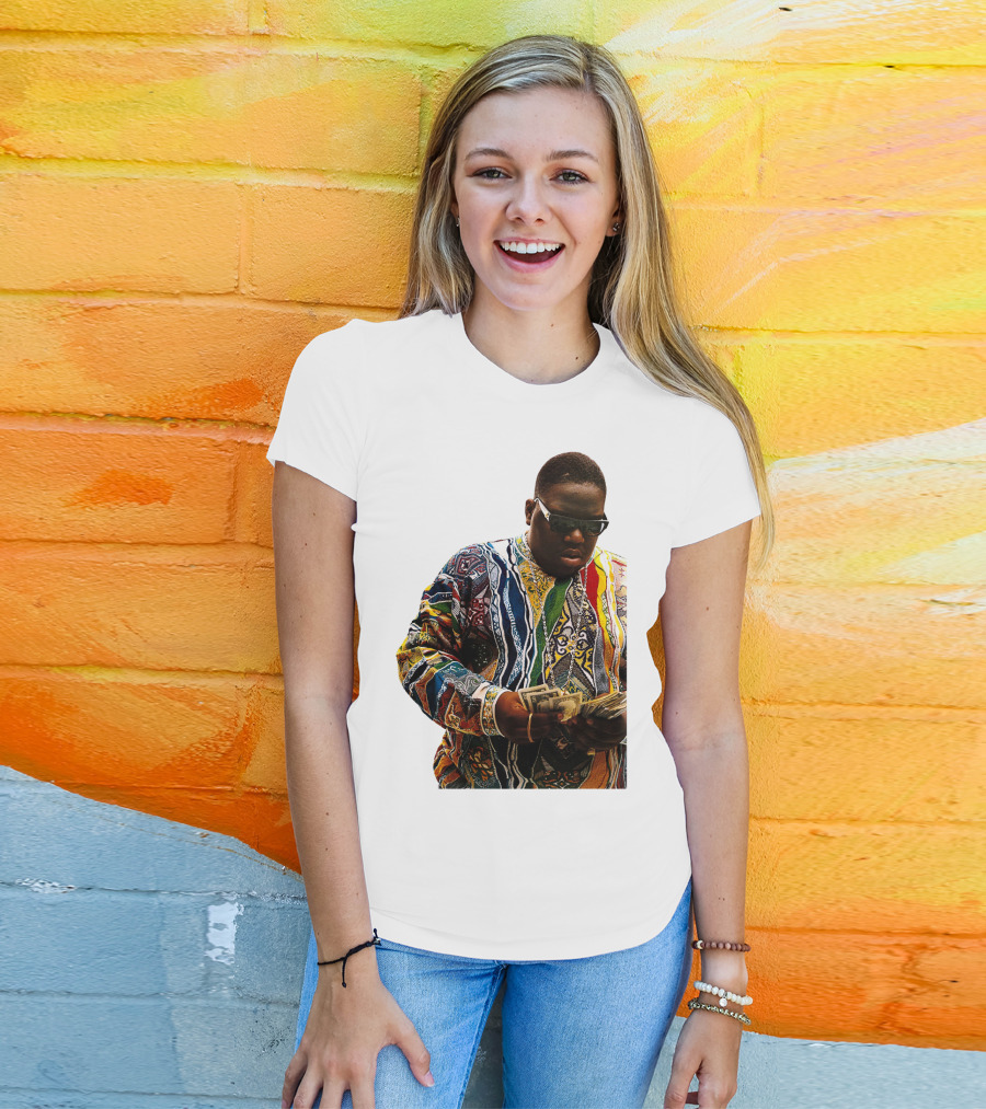 Colorful Sweater Money Counting Sunglasses T-Shirt