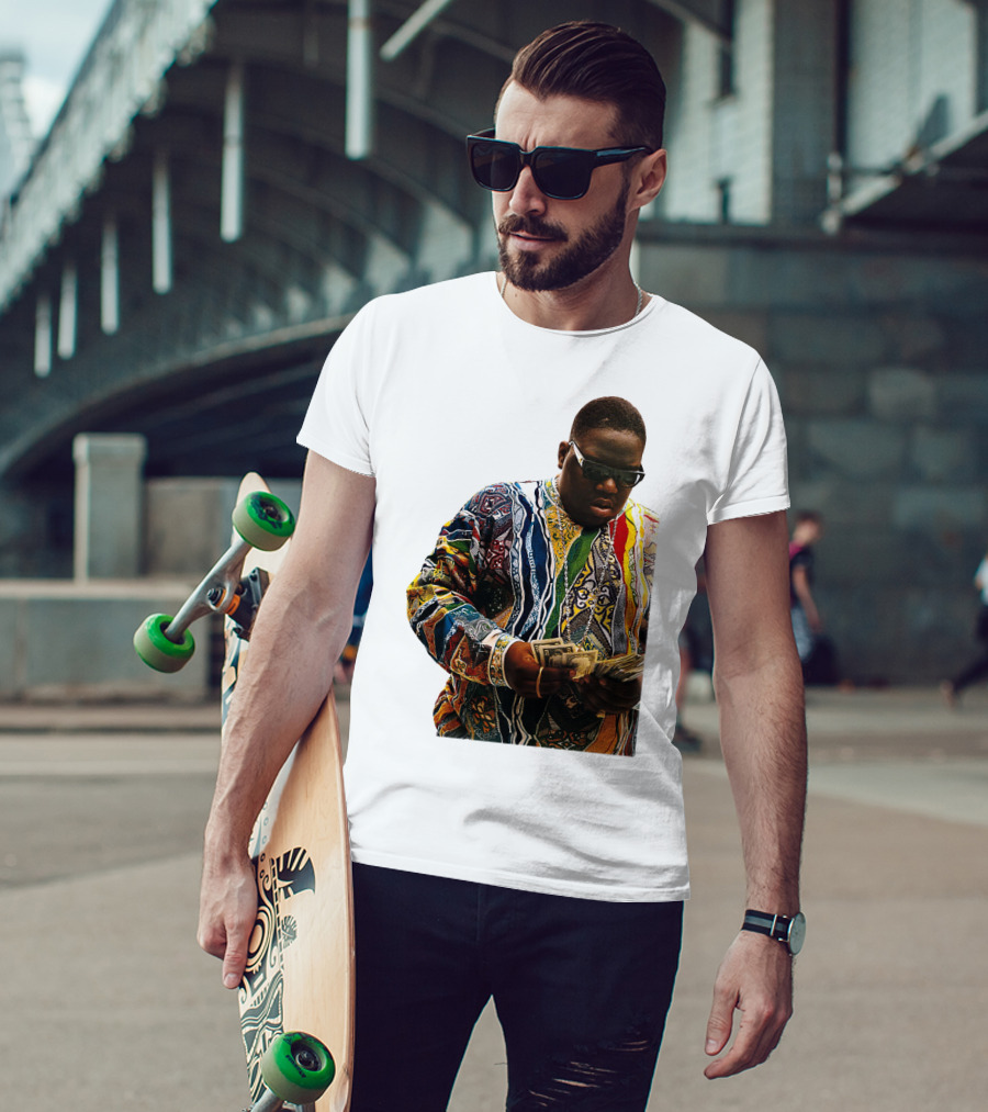 Colorful Sweater Money Counting Sunglasses T-Shirt