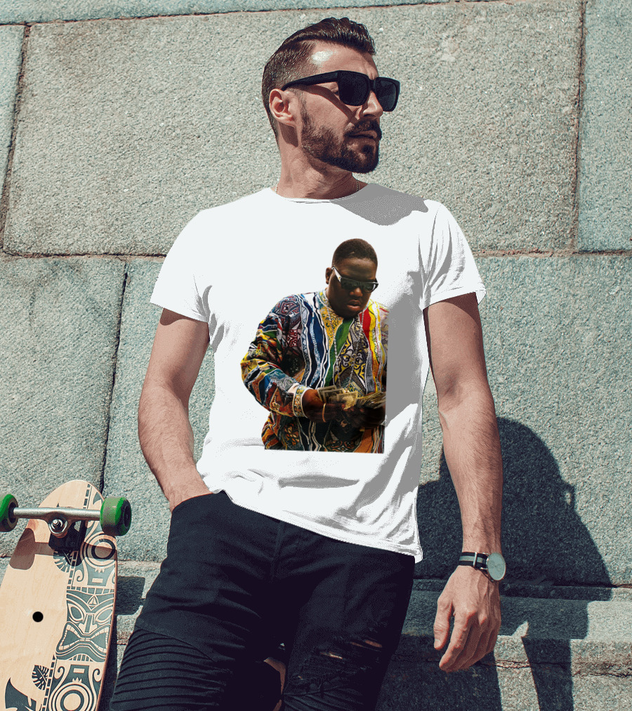 Colorful Sweater Money Counting Sunglasses T-Shirt