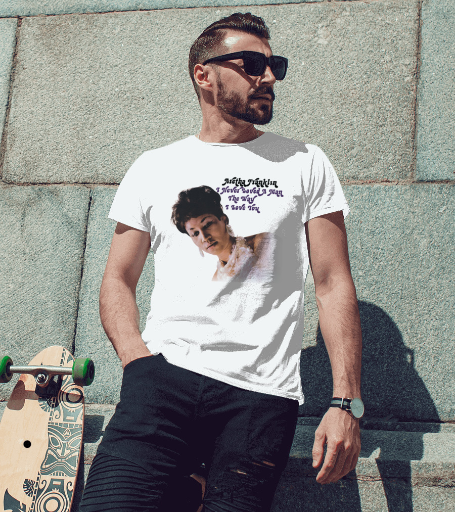 Aretha Franklin I Never Loved A Man The Way I Love You 1967 Vintage Album Cover T-Shirt