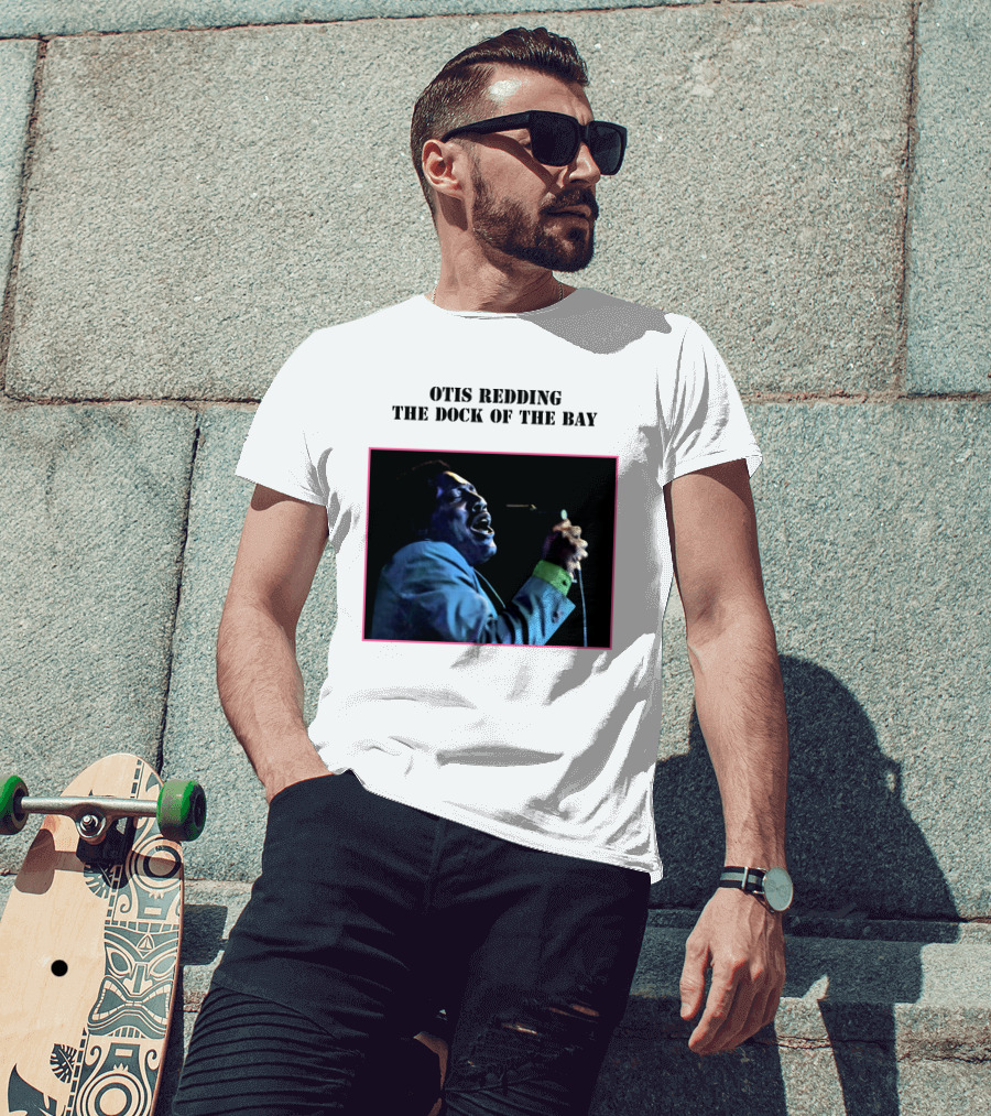 OTIS REDDING THE DOCK OF THE BAY 1968 Blue Suit Performance T-Shirt