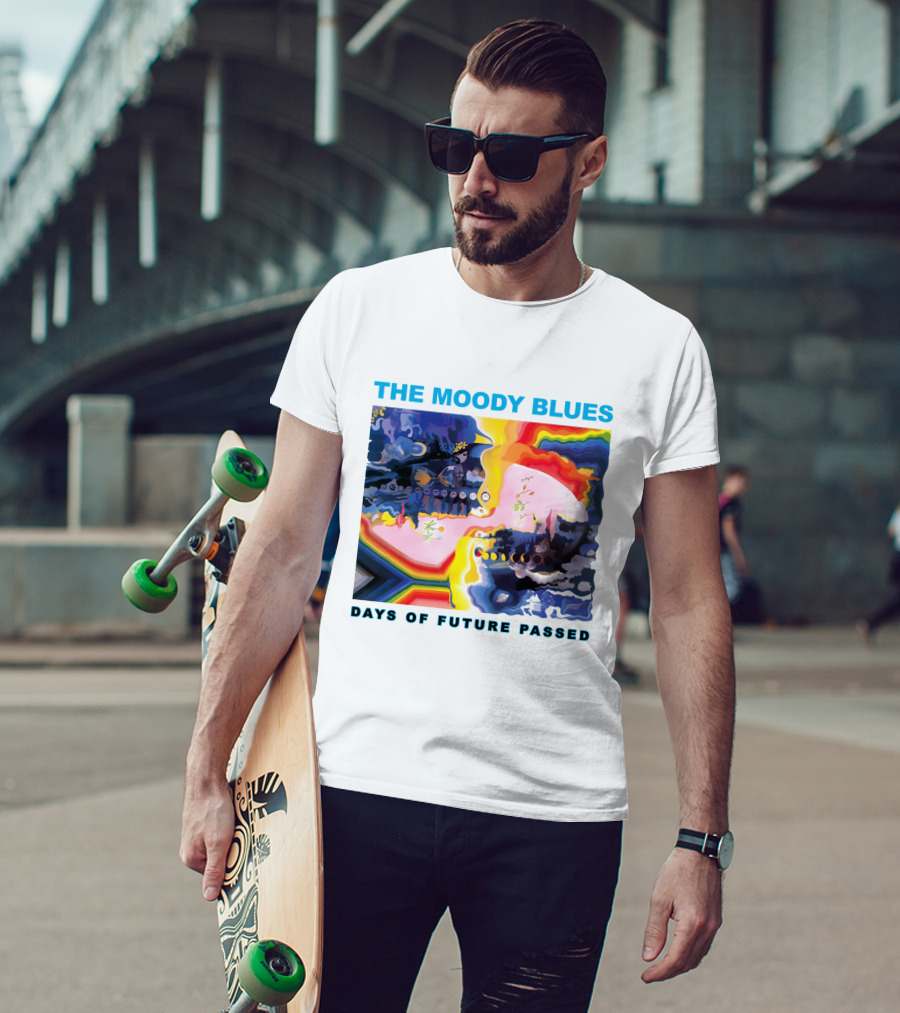 THE MOODY BLUES DAYS OF FUTURE PASSED Psychedelic Album Cover T-Shirt