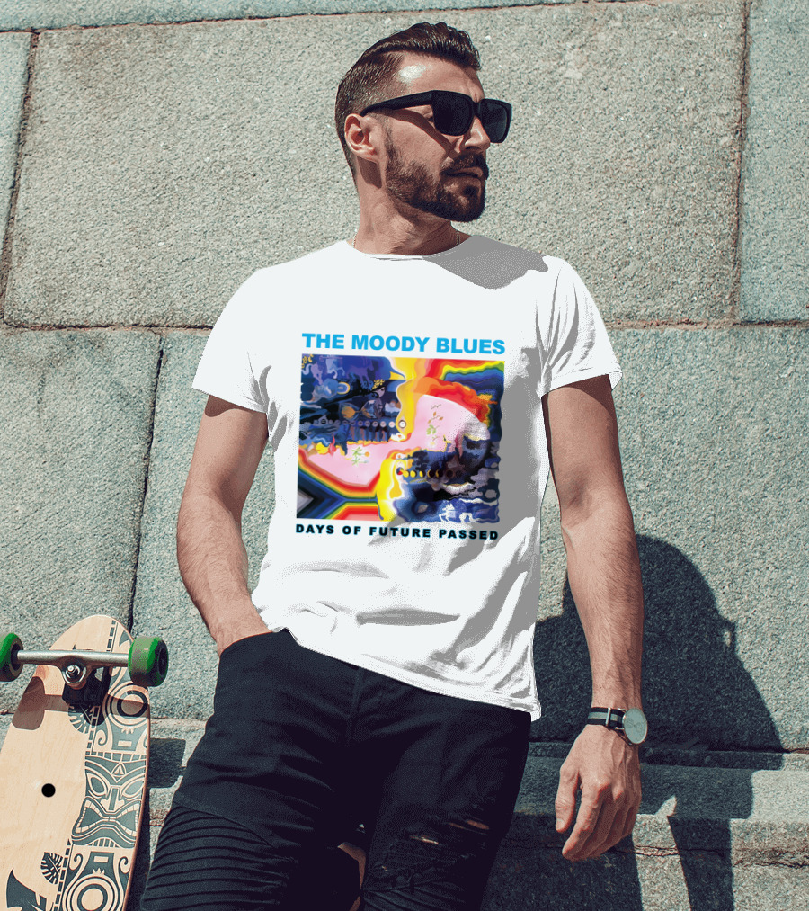 THE MOODY BLUES DAYS OF FUTURE PASSED Psychedelic Album Cover T-Shirt
