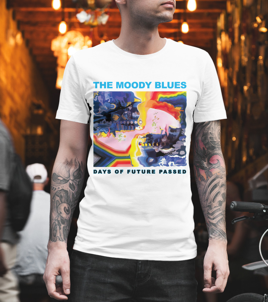 THE MOODY BLUES DAYS OF FUTURE PASSED Psychedelic Album Cover T-Shirt