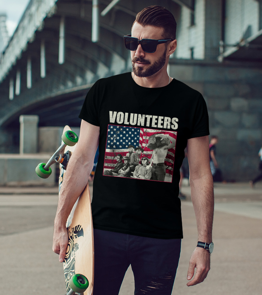 Jefferson Airplane Volunteers American Flag T-Shirt