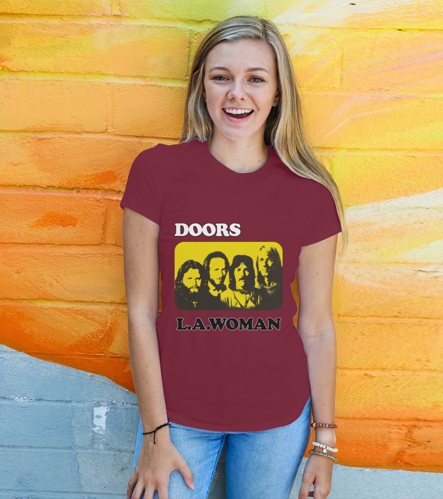 Doors L.A. Woman Album Yellow T-Shirt