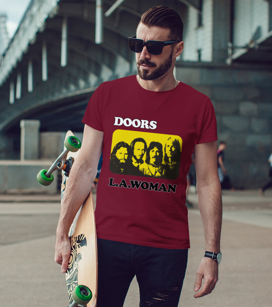 Doors L.A. Woman Album Yellow T-Shirt