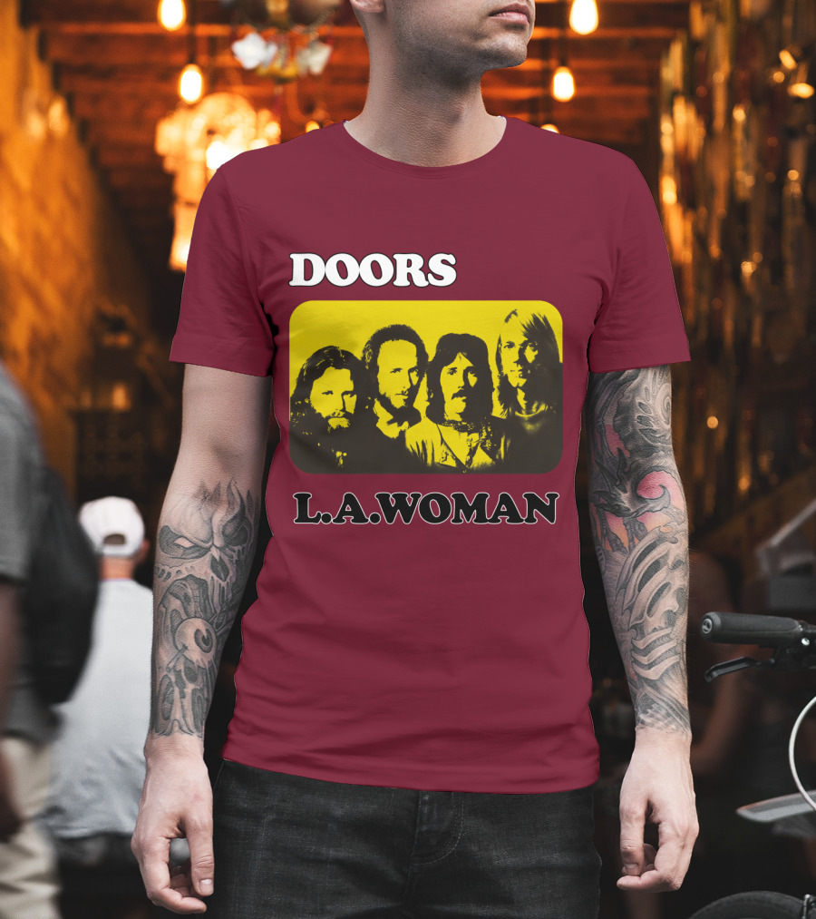 Doors L.A. Woman Album Yellow T-Shirt