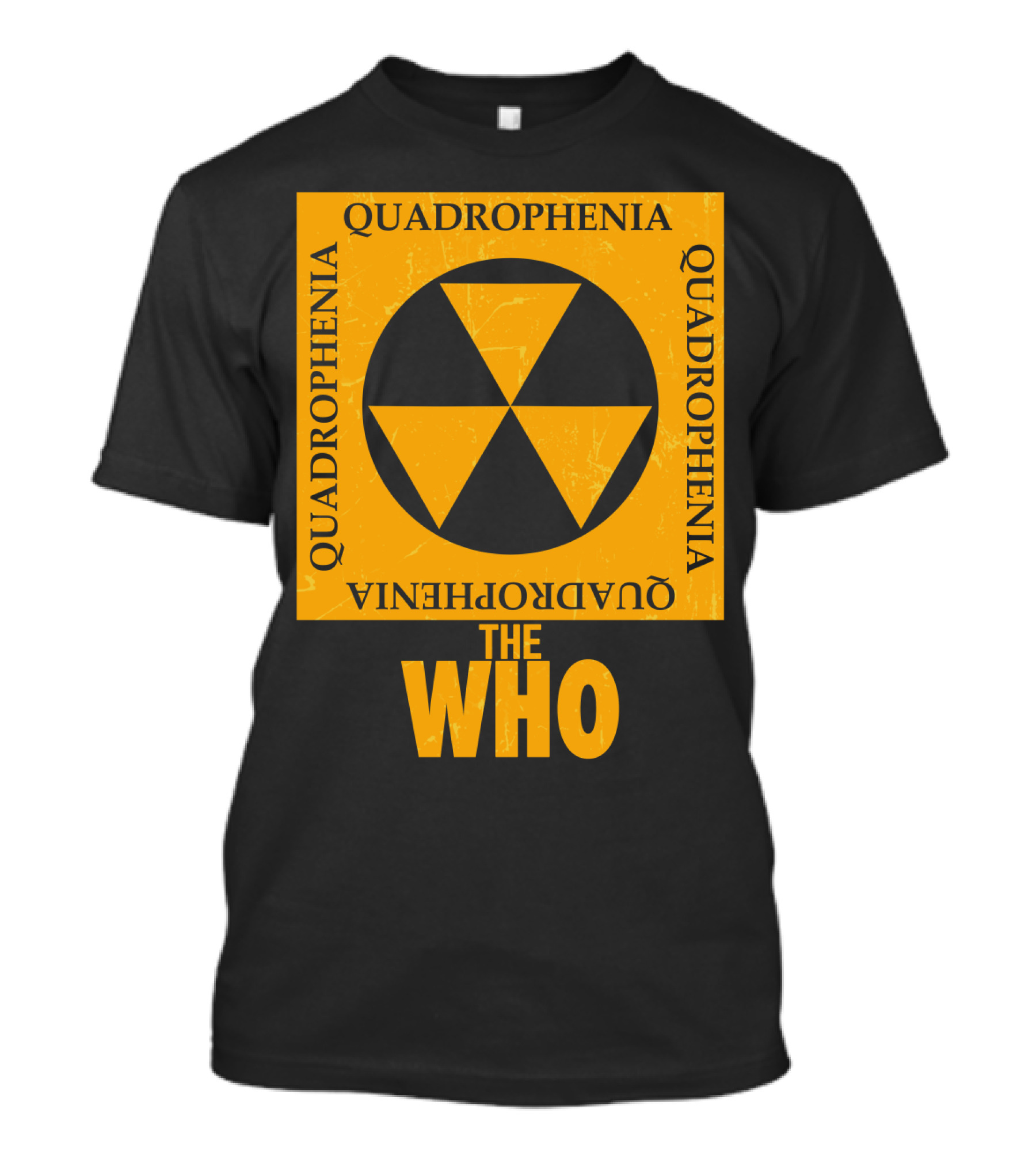 The Who Quadrophenia Yellow Radiation Symbol Square T-Shirt