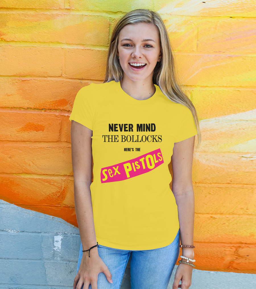 Never Mind The Bollocks Here's The Sex Pistols Classic Punk Rock Album Cover T-Shirt