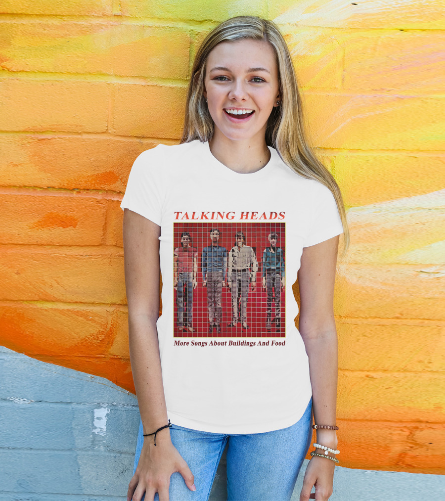 TALKING HEADS More Songs About Buildings And Food Album Cover With Grid T-Shirt