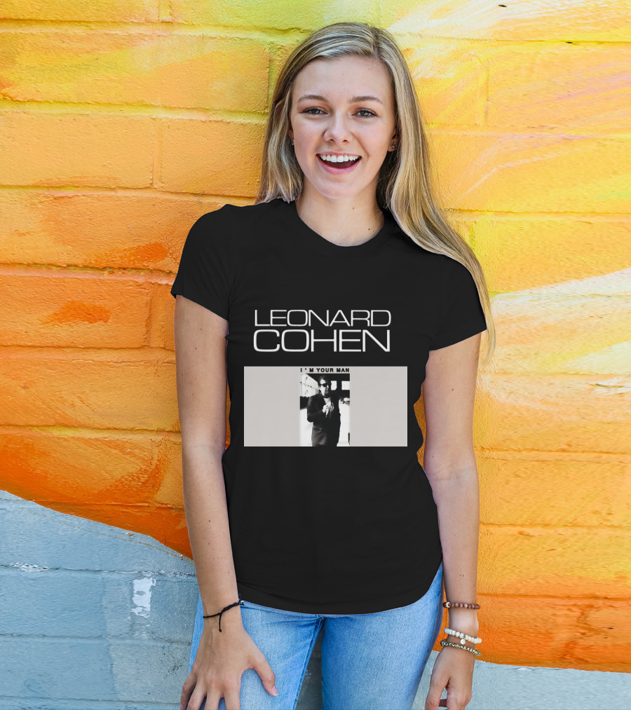 LEONARD COHEN I'M YOUR MAN Classic Monochrome T-Shirt