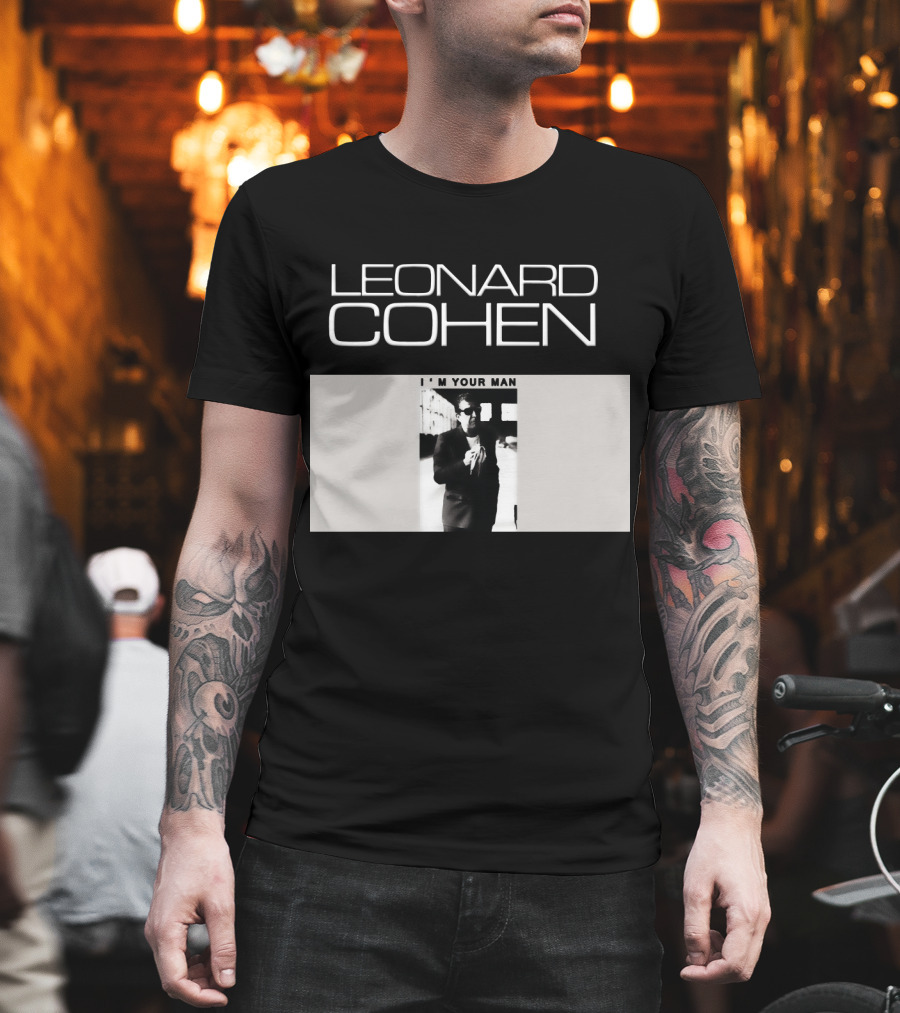 LEONARD COHEN I'M YOUR MAN Classic Monochrome T-Shirt