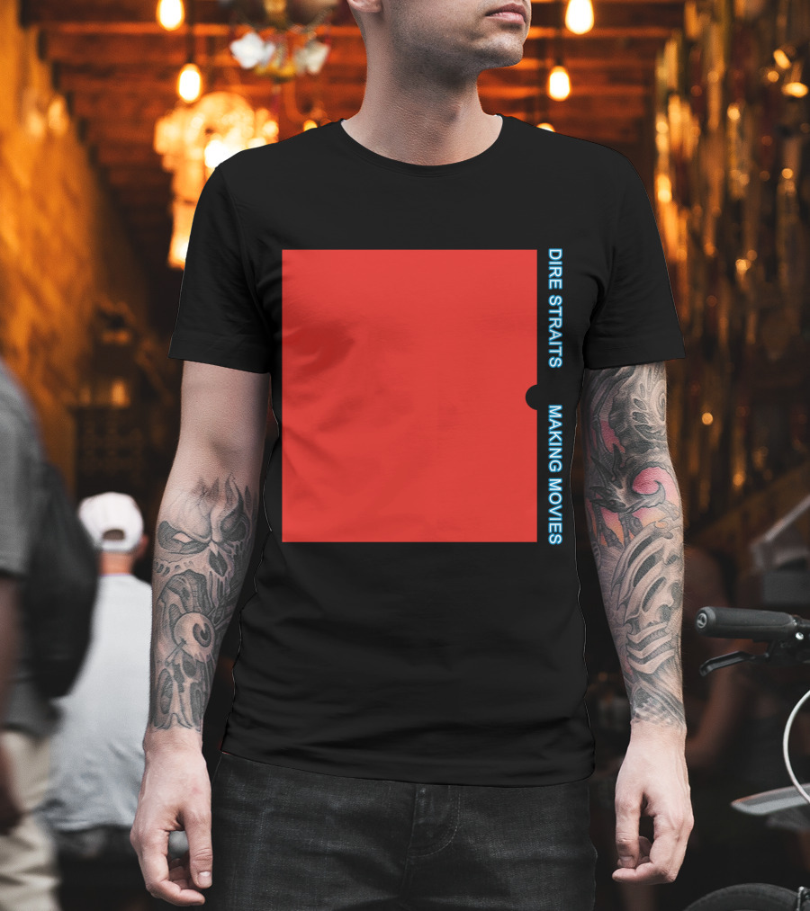 Dire Straits Making Movies Album Cover Red Rectangle T-Shirt