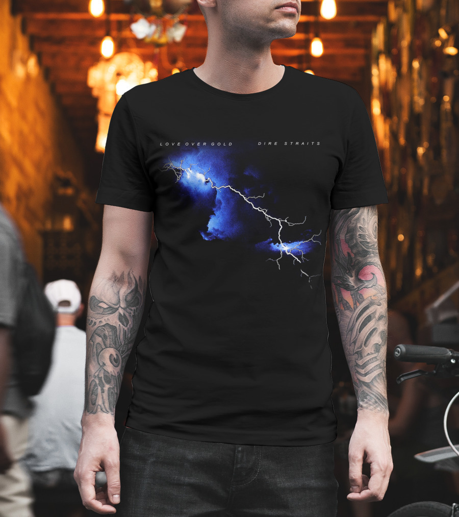 Dire Straits Love Over Gold Lightning Album T-Shirt