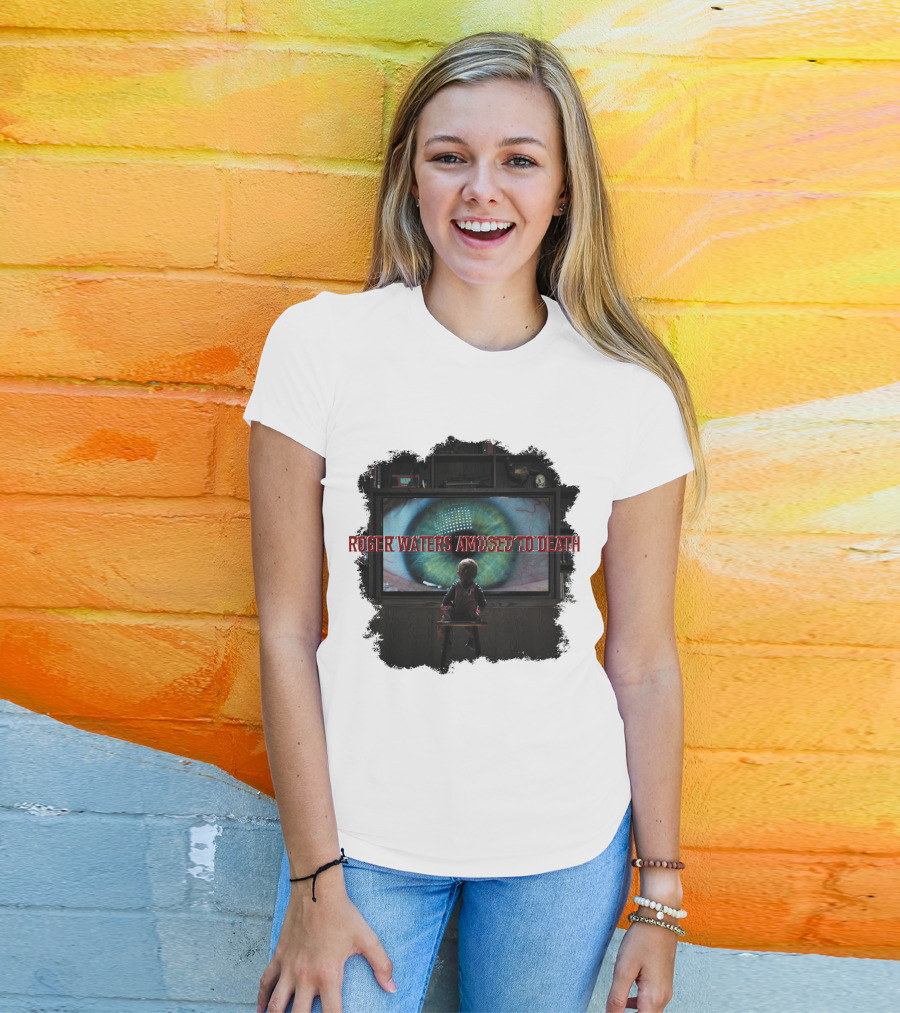 Roger Waters Amused To Death Eye Watching Television T-Shirt