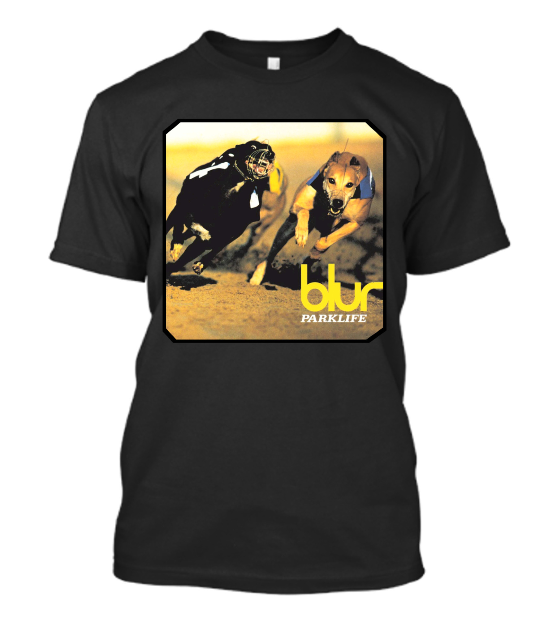 Blur Parklife Album Cover Greyhounds Racing Iconic T-Shirt