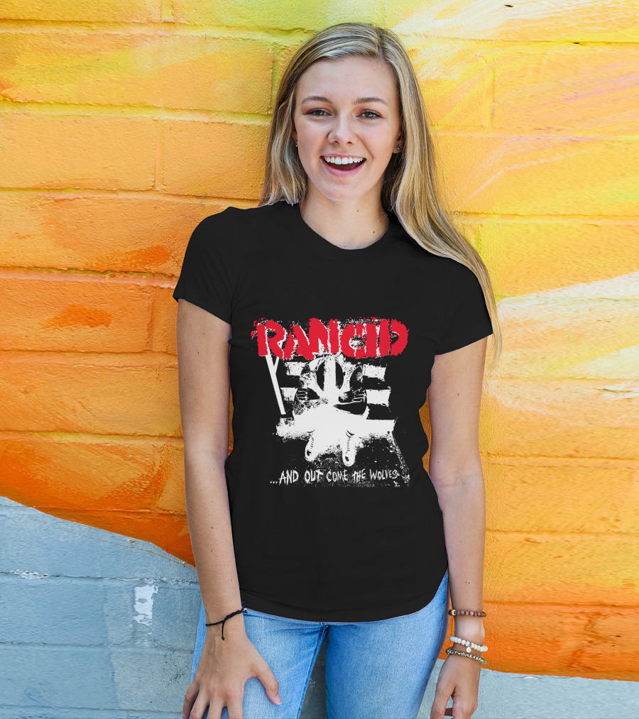 Rancid And Out Come The Wolves Punk Album Cover Sitting Figure T-Shirt